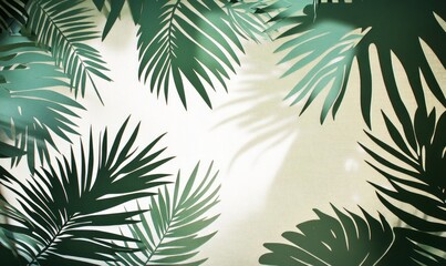 Shadow of palm leaves