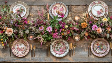 Elegant Floral Table Setting for Special Occasion