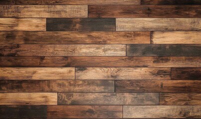 Naklejka premium Seamless wood texture background. Tileable rustic redwood hardwood floor planks illustration render, perfect for flatlays and backdrops