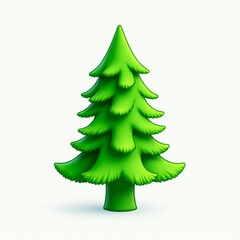 Obraz premium Green tinsel Christmas ornament with a perfectly smooth and polished finish on a white background. Realistic and festive for holiday decor.