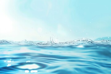 A tranquil water surface glistens under the light, creating a serene and refreshing atmosphere perfect for relaxation.