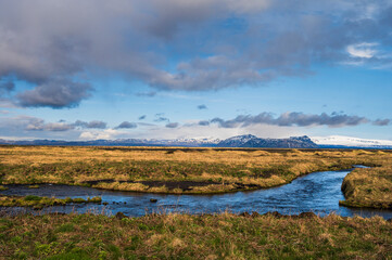 nature sceneries ai the area surrounding the village of Vik, iceland