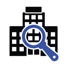 Fototapeta premium Search Hotel Icon