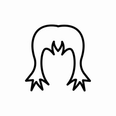 woman hair icon sign vector