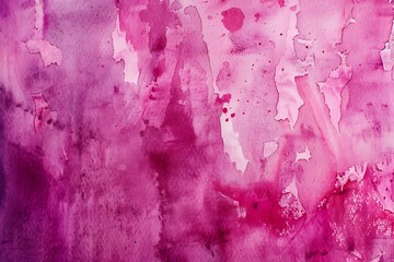 Pink abstract watercolor painted background. Texture paper. Handmade.