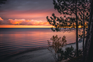 Lake Superior coastline sunrise