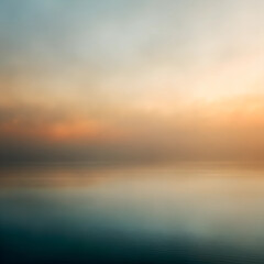 Obraz premium Gradient mist background with soft hues and tranquil water surface