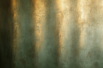 Obraz premium Textured Green and Gold Wall Background