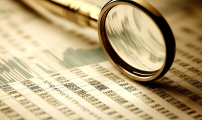 Analyzing stock sales and business audits. Stock image.