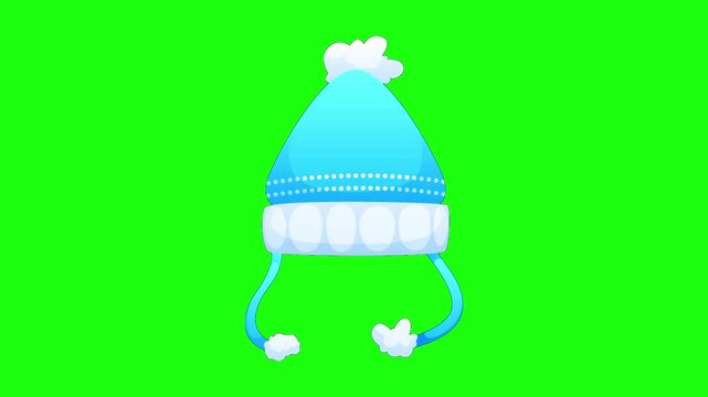 Modern Winter hat animated icon. Winter hat icon animation best cartoon object on transparent background. 