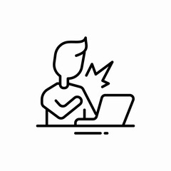 anxious businessman icon sign vector