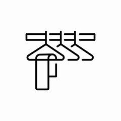 clothes on hanger icon sign vector