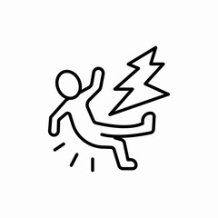 electrocution voltage icon sign vector