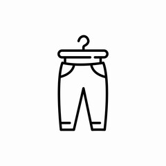 hanging trousers icon sign vector