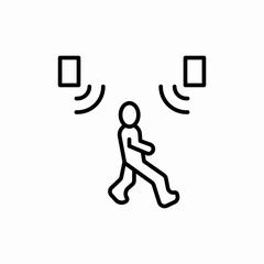 motion detection icon sign vector