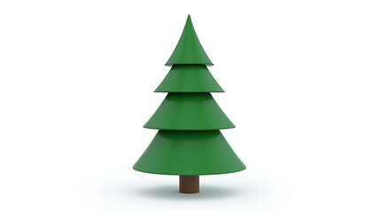 Fototapeta premium green fir christmas tree isolated illustration