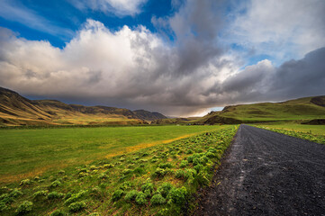 Obraz premium nature sceneries ai the area surrounding the village of Vik, iceland