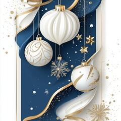 card in Christmas style minimalism style