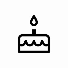 birthday cake icon sign vector