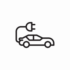 electric vehicle icon sign vector