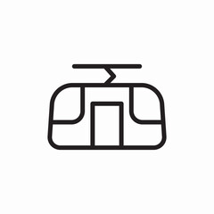 funicular vehicle icon sign vector