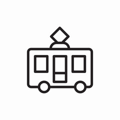 tram public transport icon sign vector