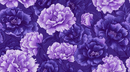 Obraz premium Purple Carnations Illustration