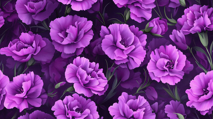 Obraz premium Purple Carnations Illustration