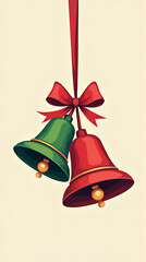 colorful christmas bells simple vector design available use icon graphics projects instantly