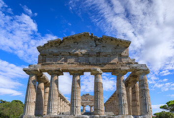 Temple of Athena at Paestum in Italy.	