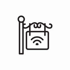 wifi board icon sign vector