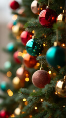 colorful glass balls hang christmas trees festive arrangements throughout winter season every year locally