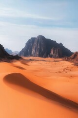 Naklejka premium Serene Sand Dunes in a Desert Landscape