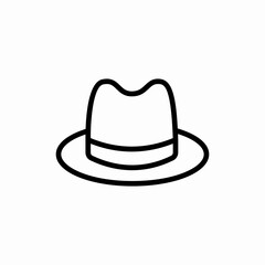 fedora hat icon sign vector
