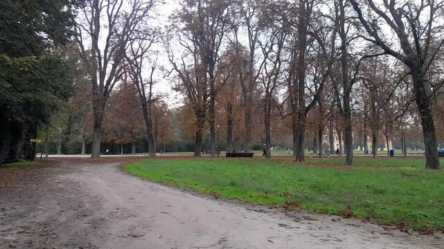 Beautiful Parco Ducale in Parma City. Parma central park in Italy. Beautiful Parco Ducale.