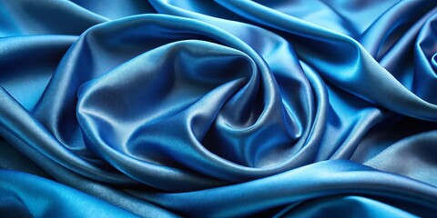 Abstract Blue Satin Fabric Texture, Texture, Fabric, Blue