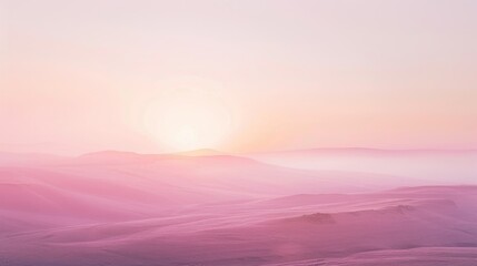 Soft faded hues of blush mauve and coral merge together in a subtle gradient creating a sense of warmth and gentle awakening as seen in a muted sunrise