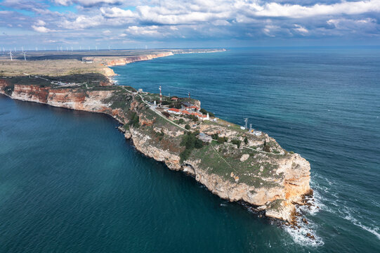 Aerial view to cape Kaliakra on the Bulgarian Black Sea coast