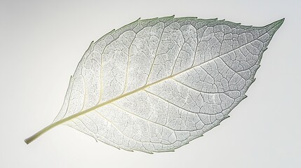 Obraz premium Translucent leaf showcasing intricate vein structure.