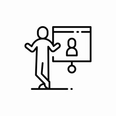 conference speech icon sign vector