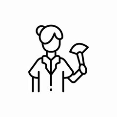 cosmetologist help icon sign vector