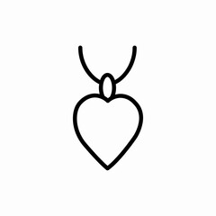 day heart necklace icon sign vector