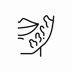 dry skin icon sign vector