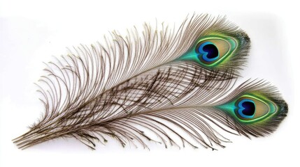 Obraz premium Vibrant Peacock Feathers Showcasing Intricate Patterns and Colors Generative AI