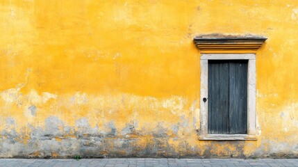Yellow Wall with a Door