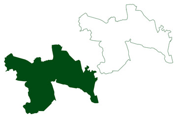 Juan R. Escudero municipality (Free and Sovereign State of Guerrero, Mexico, United Mexican States) map vector illustration, scribble sketch map