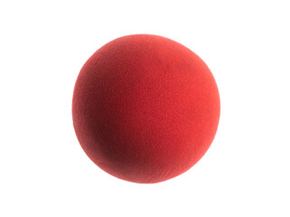 clown nose,red sponge ball isolated on white background