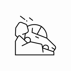 steep descent icon sign vector