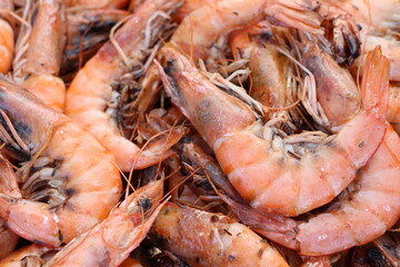A Freshly Cooked Shrimp Pile Delight for All Seafood Lovers to Enjoy and Savor Together