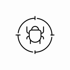 bug hunting icon sign vector